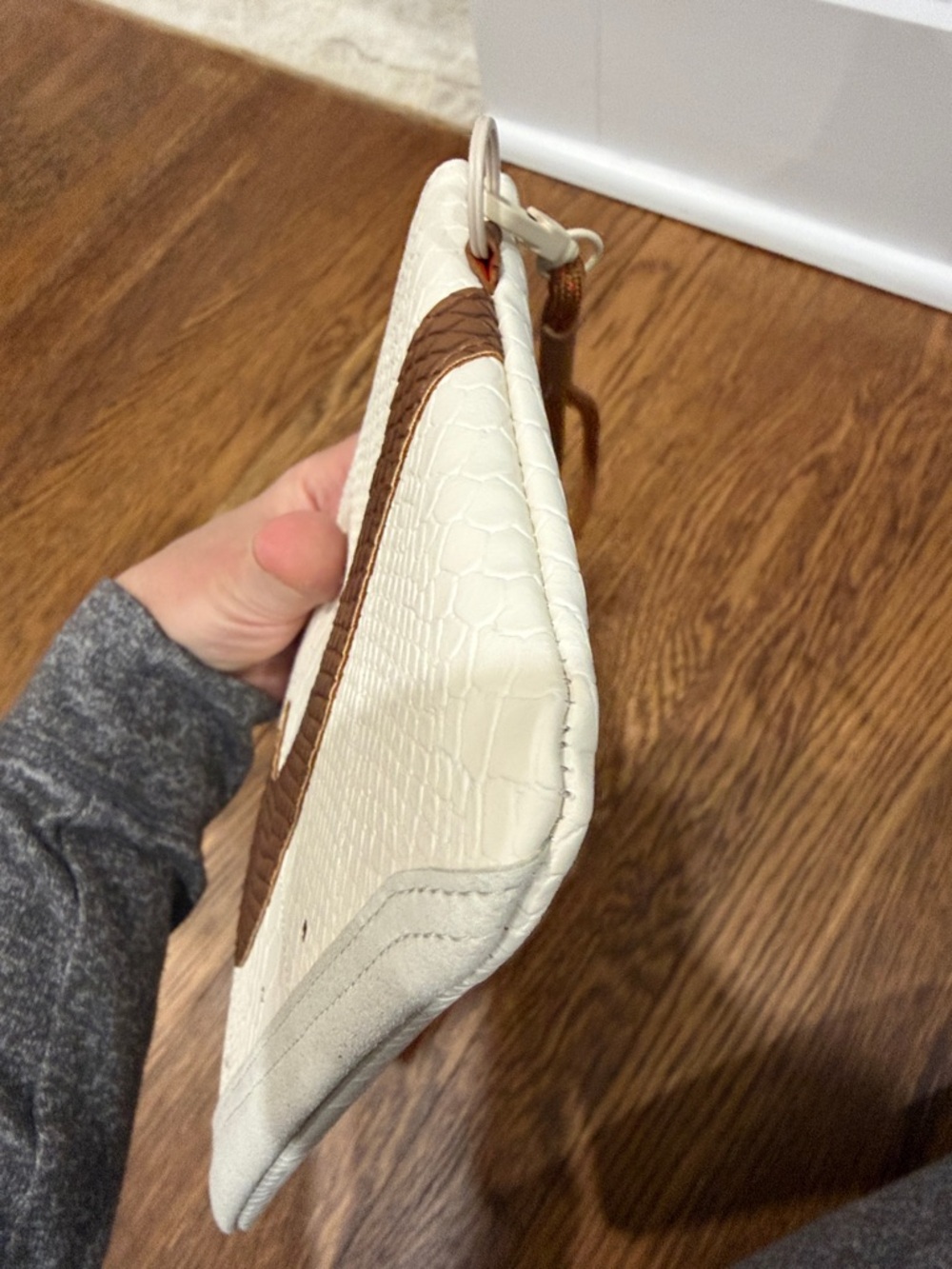 Nike White Wristlet Pouch with Brown Swoosh Accent - Picture 7 of 10